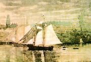 Winslow Homer Gloucester Schooners and Sloop oil on canvas